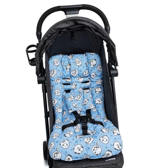 Imagem de Almofada Para Carrinho de Bebê Universal - Ovelha Azul