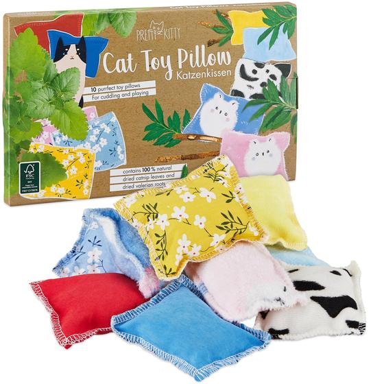 Imagem de Almofada para Gato Pretty Kitty com Brinquedos de Catnip e Valeriana