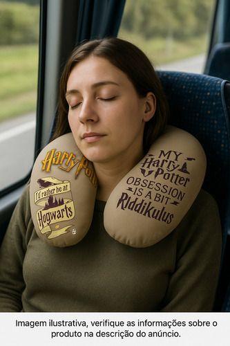 Almofada Pescoço Harry Potter Viagem Conforto Geek
