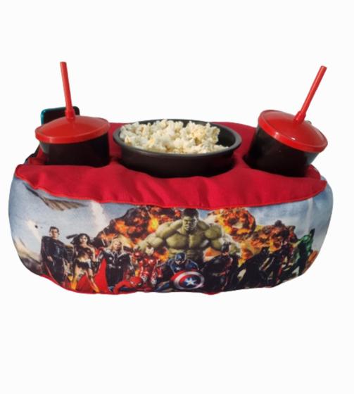 Imagem de Almofada Porta Pipoca Com Bolso Balde + Copos Vingadores 4