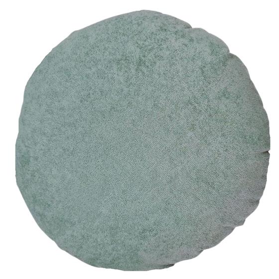 Imagem de Almofada redonda boucle  com refil verde claro 43cm
