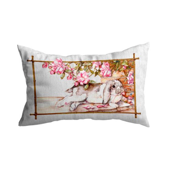 Imagem de Almofada Retangular em Tecido Pascoa Easter Scenes 50x30cm