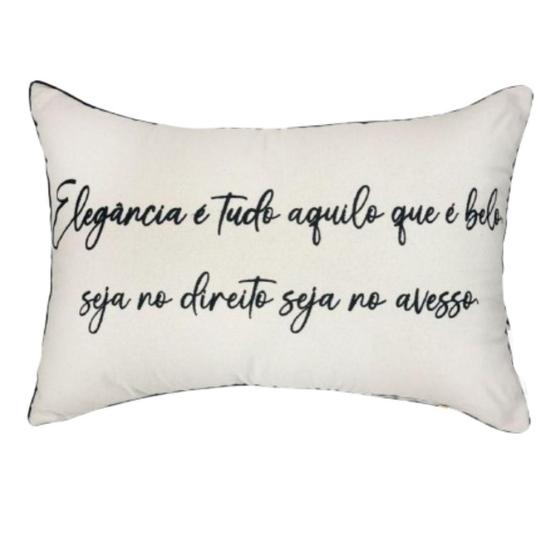 Imagem de Almofada Sarja Com Frase 190-03 35X52 Decortextil