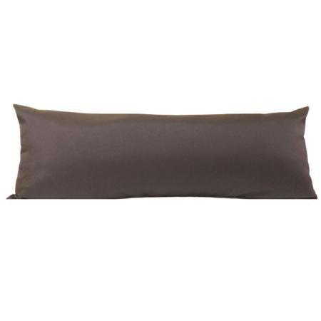 Imagem de Almofada Suede Veludo Baguete Rim Para Sofá Retrátil Cama Poltrona Travesseiro Xuxão Cabeceira 70x20 MARROM