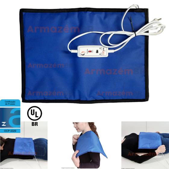 Imagem de Almofada Térmica Compressa Elétrica Terapeutica Dores Musculares Cólicas Fisioterapia 47x57cm - Sulterm