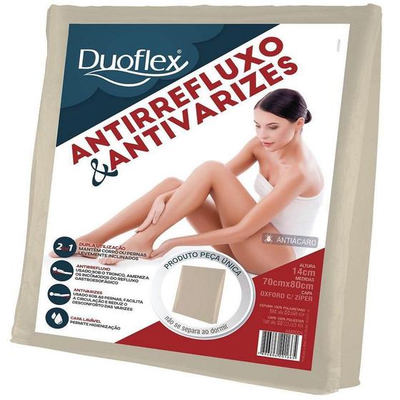 Imagem de Almofada Travesseiro Anti Refluxo Duoflex e Varizes 70x80cm