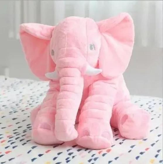 Imagem de Almofada Travesseiro Elefante Bebê Pelúcia Varias Cores 80cm