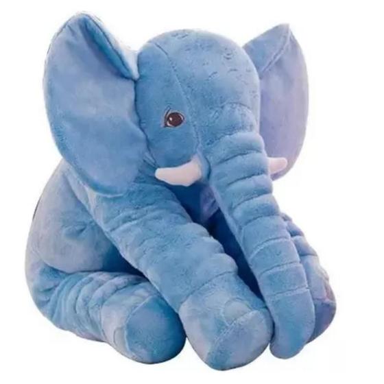 Imagem de Almofada Travesseiro Elefante Pelúcia Para Bebê Dormir 70cm - Cortex