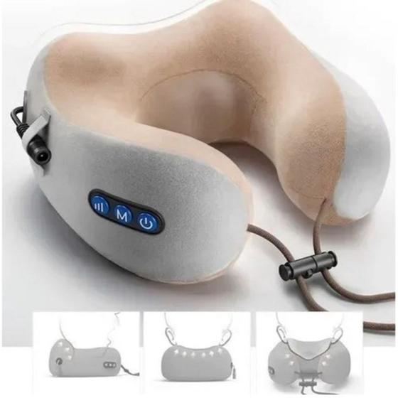 Almofada Travesseiro Encosto Massageador Shiatsu Portátil