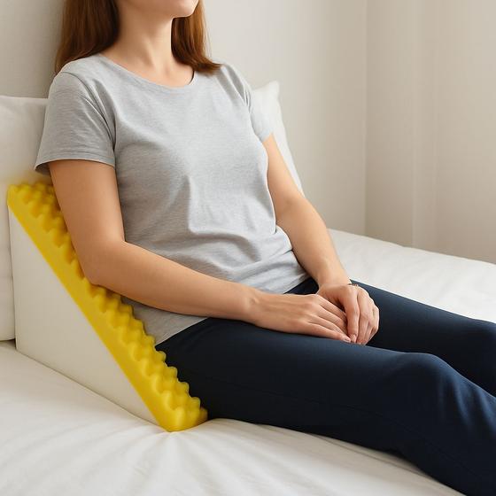 Almofada Triangular Ortopédica Caixa de Ovo  Apoio Postural e Alívio de Pressão para Pacientes com Mobilidade Reduzida