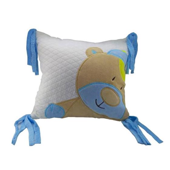 Imagem de Almofada Urso Azul Com Franjinha Zip Toys