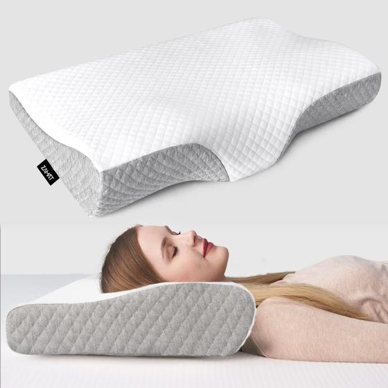 Imagem de Almofada ZAMAT Contour com Espuma de Memória - Alívio da Dor no Pescoço