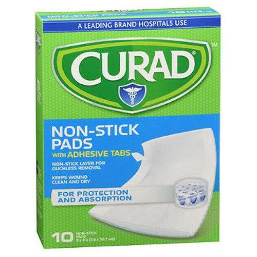 Imagem de Almofadas Curad Antiaderentes com Abas Adesivas (3x4 Polegadas) - Pacote com 6