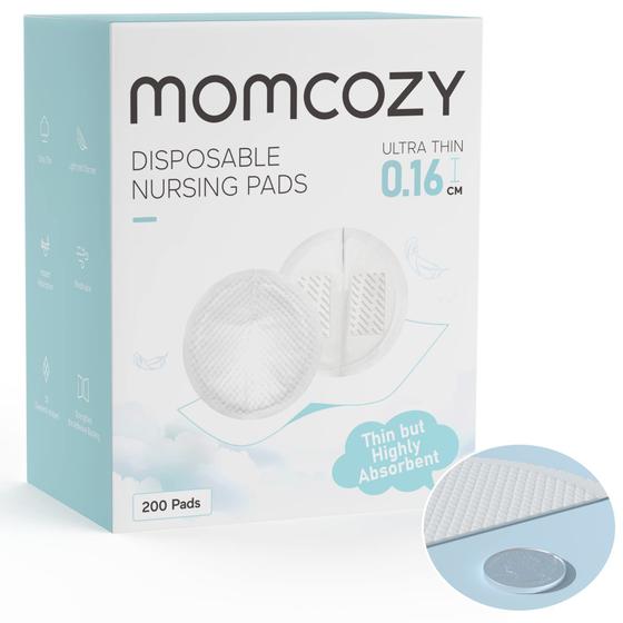 Imagem de Almofadas de amamentação descartáveis Momcozy Ultra-Thin 200 unidades