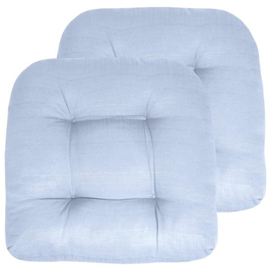 Imagem de Almofadas de cadeira de pátio Sweet Home Collection Light Blue, pacote com 2