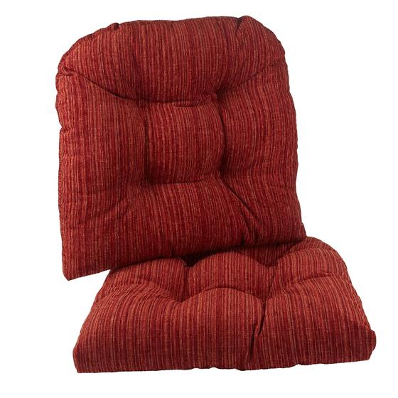 Imagem de Almofadas de cadeira Klear Vu Gripper Overstuffed Chenille Red 2 peças