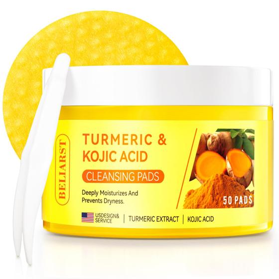 Imagem de Almofadas de limpeza BELIARST Kojic Turmeric Deep Cleansing 50 almofadas