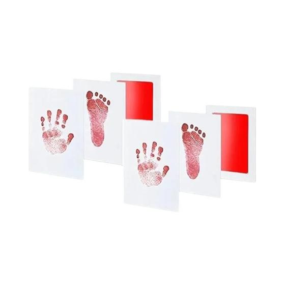 Imagem de Almofadas de Pegada para Bebê e Pet - Kit Não Tóxico e Sem Tinta