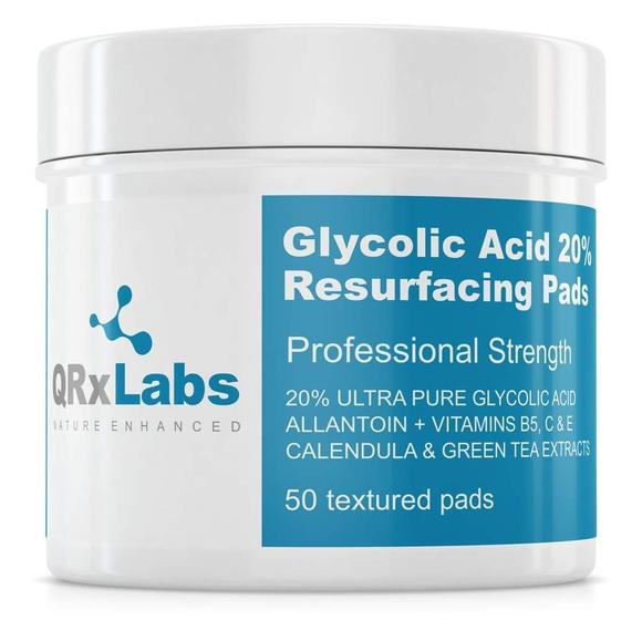 Imagem de Almofadas de Reposição com Ácido Glicólico QRxLabs 20% - Vitaminas B5, C e E