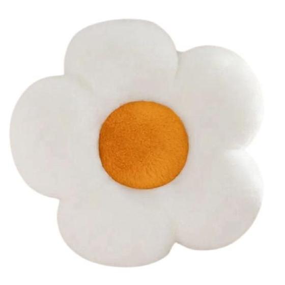 Imagem de Almofadas Decorativas De Pelúcia Flor Branca Pelúcia 30Cm