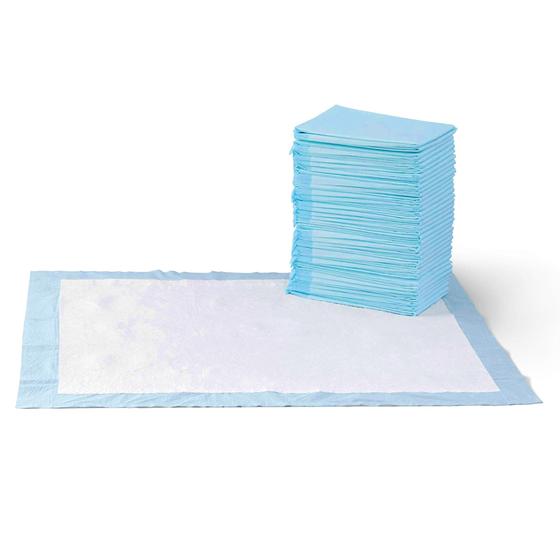 Imagem de Almofadas Descartáveis para Cachorros Amazon Basics - G-Large, 5 Camadas, Pacote com 60 (Azul)