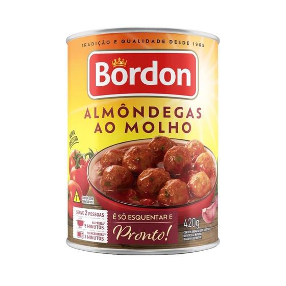 Imagem de Almôndegas Bordon ao Molho 420g - Embalagem com 24 Unidades