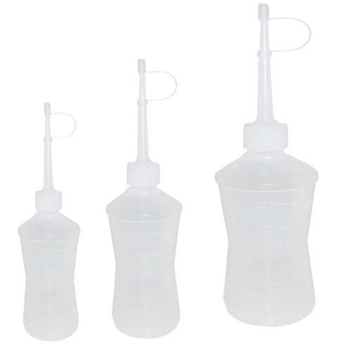 Imagem de Almotolia 100Ml Transparente Bico Reto Kit Com 05Und