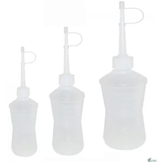 Imagem de Almotolia 500 Ml - Bico Reto - Branca - Kit C/ 3 Unidades