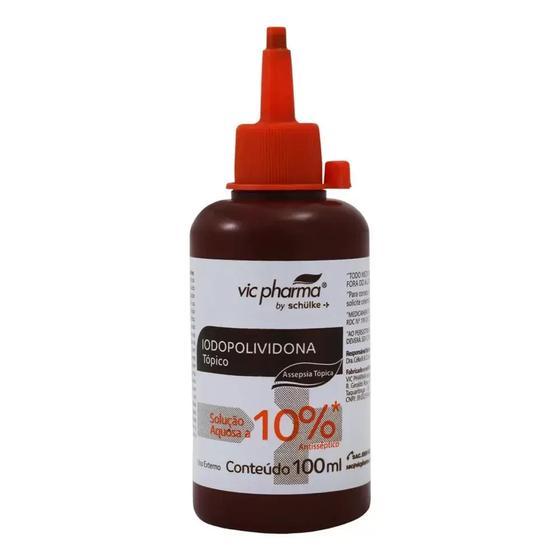 Imagem de Almotolia Iodopolividona Solução Aquosa 10% Fr/100mL - 1 un - VIC PHARMA