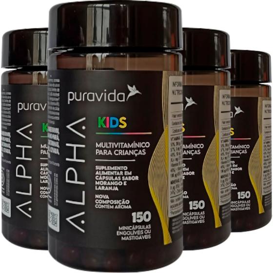 Imagem de Alpha Kids Multivitamínico Puravida 4 X 150 Cápsulas