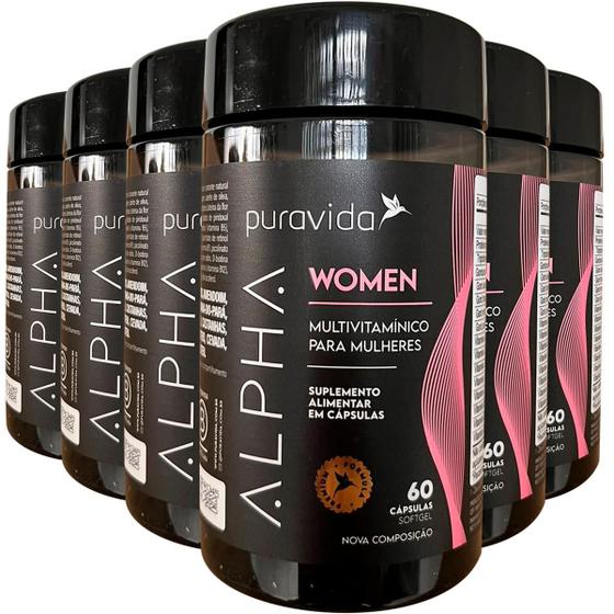 Imagem de Alpha Women Multivitamínico Puravida 6 X 60 Cápsulas