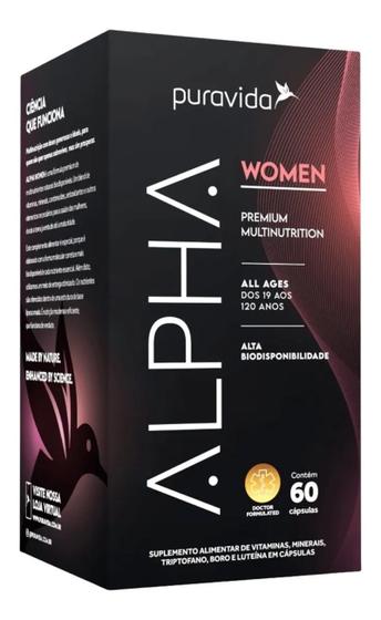 Imagem de Alpha Women Premium Multivitamínico Feminino Puravida 60cáps