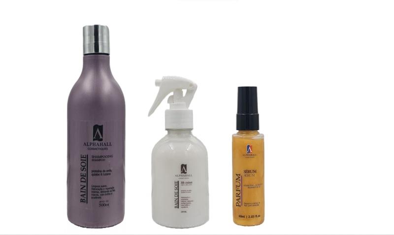 Imagem de AlphaHall Bain de Soie Shampoo e BB Cream e Sérum Ouro