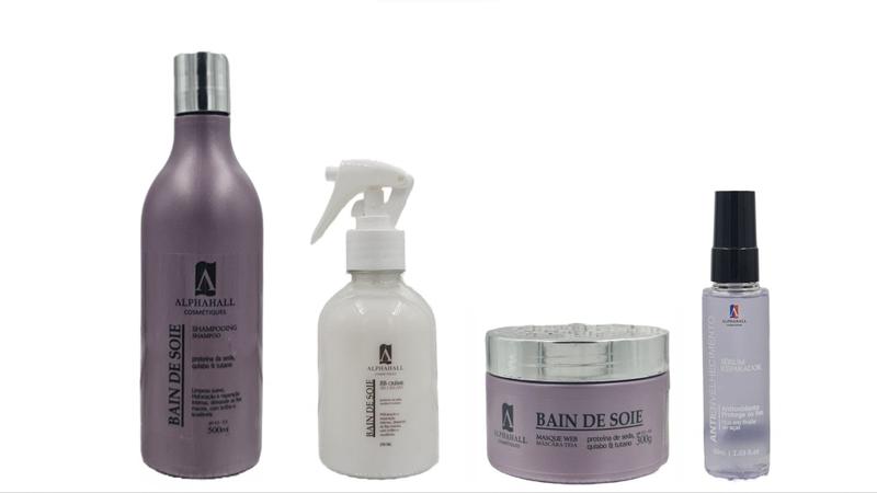 Imagem de AlphaHall Bain de Soie Shampoo e Máscara e BB Cream e Sérum Antienvelhecimento