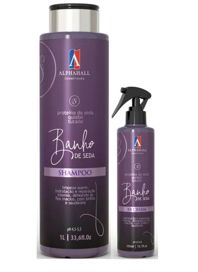 Imagem de AlphaHall Banho de Seda Shampoo 1 L e BB Cram Leave In