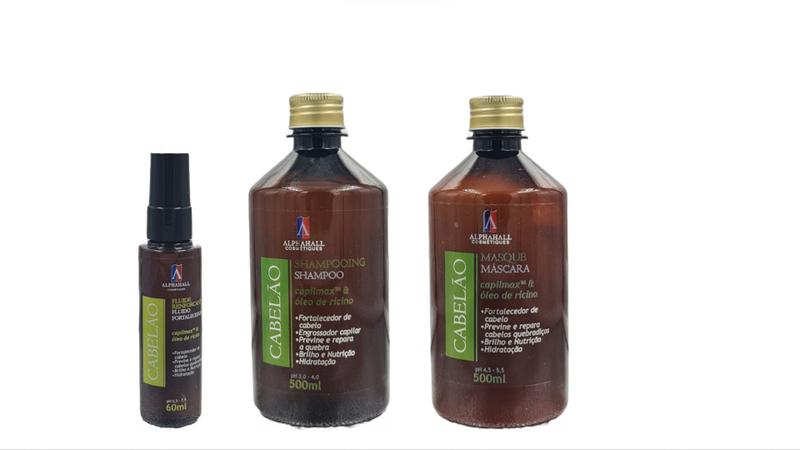 Imagem de AlphaHall Cabelão Shampoo 500 ml e Máscara 500 gr e Fluído Fortalecedor