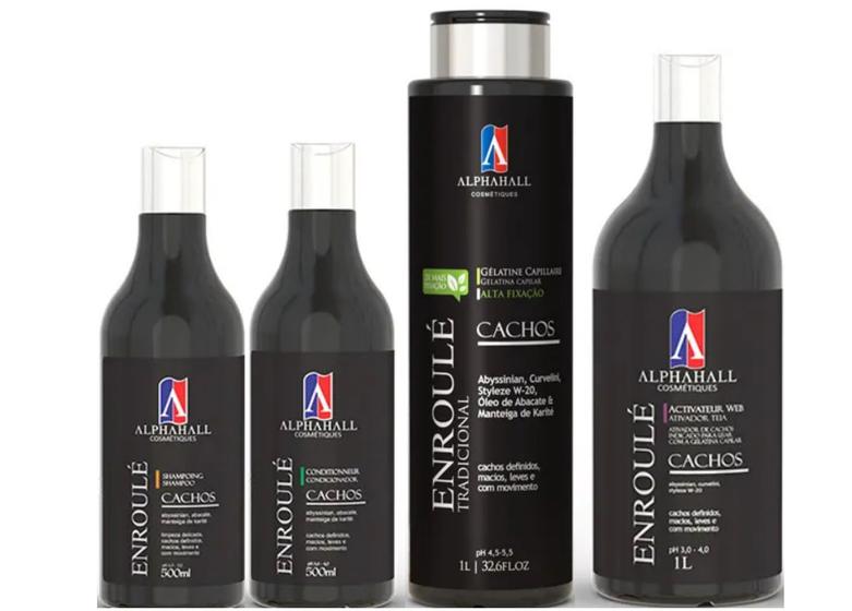 Imagem de AlphaHall Enroulé Cachos Shampoo e Condicionador e Ativador Efeito Teia e Gelatina de Alta Fixação