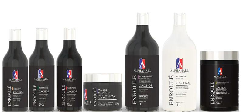 Imagem de AlphaHall Enroulé Cachos Shampoo e Condicionador e Gelatina e Máscara e 2 Ativadores e Umidificante