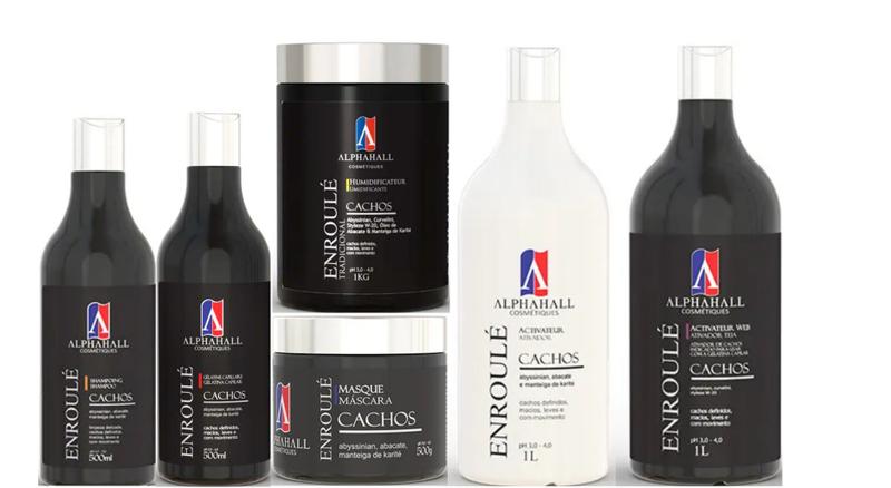 Imagem de AlphaHall Enroulé Cachos Shampoo e Gelatina e Máscara e 2 Ativadores e Umidificante