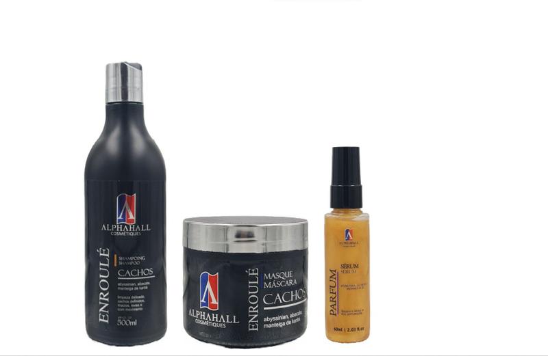 Imagem de Alphahall Enroulé Cachos Shampoo E Máscara E Sérum Ouro