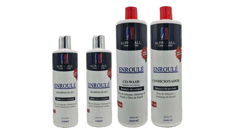 Imagem de AlphaHall Enroulé Liberado Shampoo 500 ml e Co Wash 1 L e Condicionador 1 L