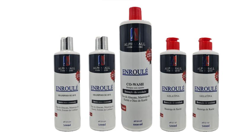 Imagem de AlphaHall Enroulé Liberado Shampoo 500 ml e Co Wash 1 L e Gelatina