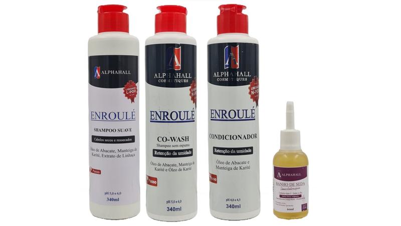 Imagem de Alphahall Enroulé Liberado Shampoo e Condicionador e Co Wash e Óleo de Macadâmia