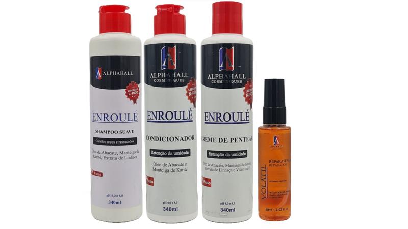 Imagem de Alphahall Enroulé Liberado Shampoo e Condicionador e Creme de Pentear e Sérum Volátil