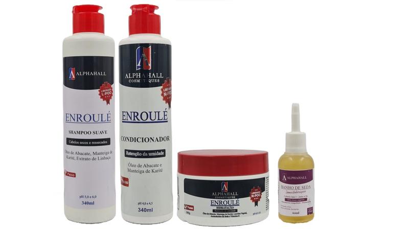 Imagem de Alphahall Enroulé Liberado Shampoo e Condicionador e Máscara e Óleo de Macadâmia