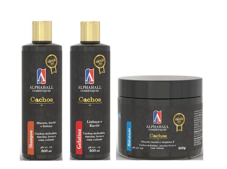 Imagem de AlphaHall Enroulé Ouro Shampoo e Máscara e Gelatina