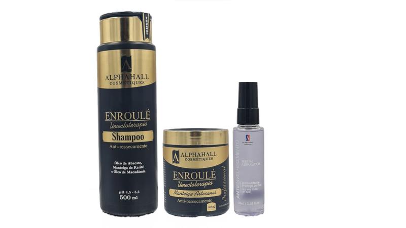 Imagem de AlphaHall Enroulé Umectoterapia Shampoo e Manteiga Artesanal e Sérum Antienvelhecimento