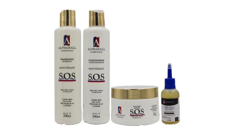 Imagem de AlphaHall S.O.S Shampoo e Condicionador e Máscara e Óleo de Abacate