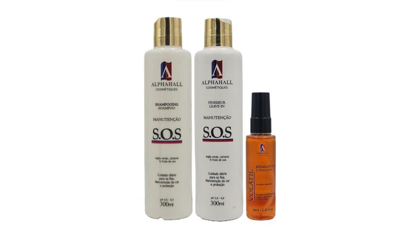 Imagem de AlphaHall S.O.S Shampoo e Leave-in e Sérum Volátil