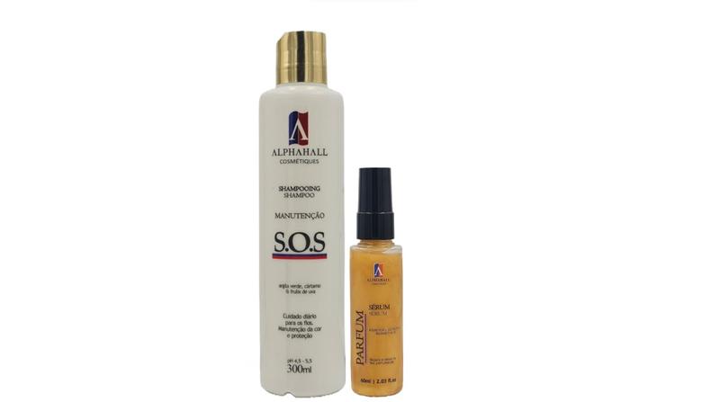 Imagem de AlphaHall S.O.S Shampoo e Sérum Ouro